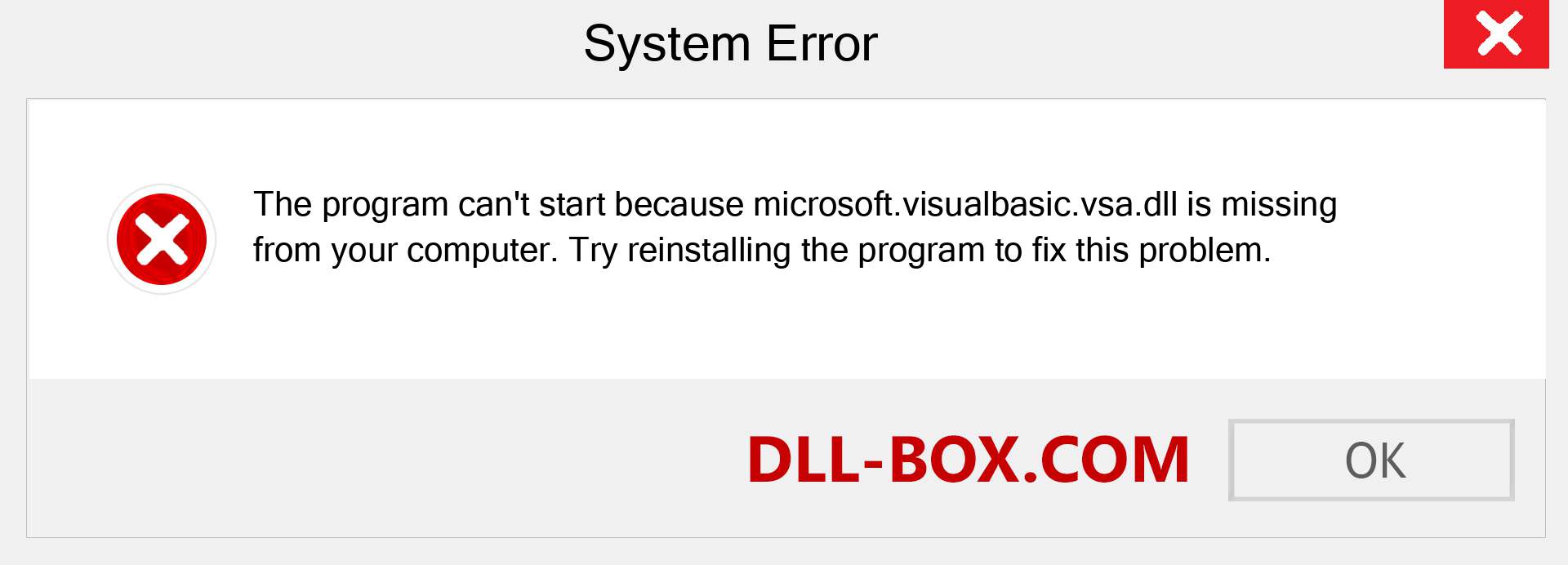  microsoft.visualbasic.vsa.dll file is missing?. Download for Windows 7, 8, 10 - Fix  microsoft.visualbasic.vsa dll Missing Error on Windows, photos, images